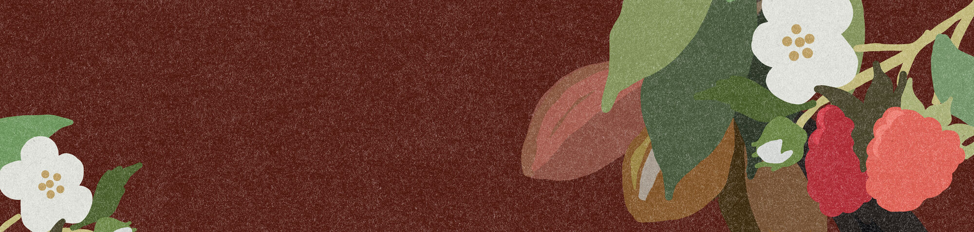 Decorative, illustrated floral arrangement